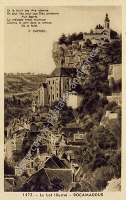 Carte postale ancienne Le Lot Illustré — Rocamadour (Lot)