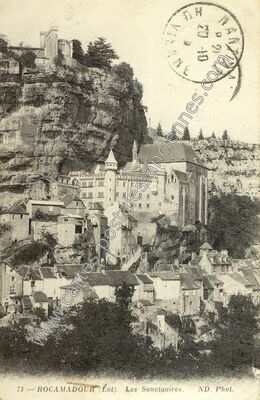 Carte postale ancienne Les Sanctuaires — Rocamadour (Lot)