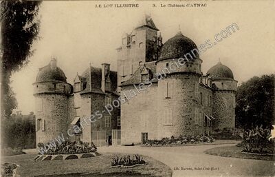 Carte postale ancienne Chateau d'Aynac — Aynac (Lot)