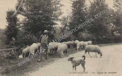Carte postale ancienne Type de Bergers — Non Localisée (Lot)