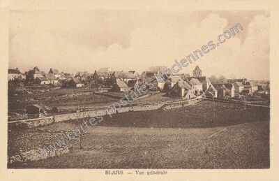 Carte postale ancienne Vue générale — Blars (Lot)