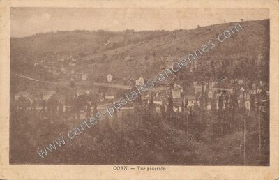 Carte postale ancienne Vue générale — Corn (Lot)