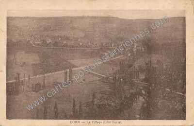 Carte postale ancienne Le Village (Côté Ouest) — Corn (Lot)