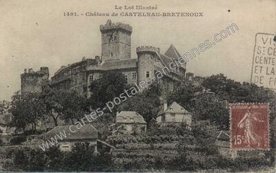Carte postale ancienne Castelnau Bretenoux — Prudhomat (Lot)