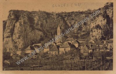 Carte postale ancienne Gluges — Martel (Lot)