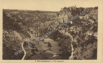 Carte postale ancienne Vue Générale — Rocamadour (Lot)