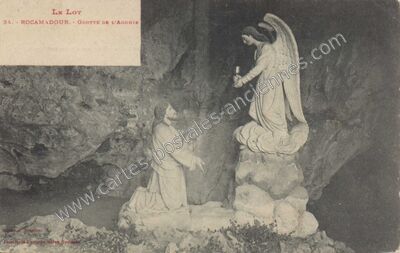 Carte postale ancienne Le Lot - Grotte de l'Agonie — Rocamadour (Lot)