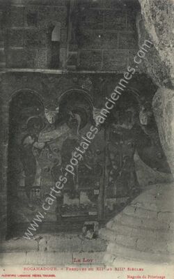 Carte postale ancienne Fresques du XII° au XIII° Siècles — Rocamadour (Lot)