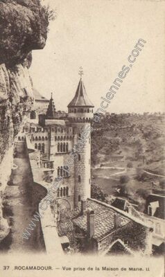 Carte postale ancienne Vue prise de la Maison de Marie — Rocamadour (Lot)
