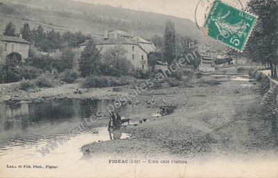 Carte postale ancienne L'ou celé l'istiou — Figeac (Lot)