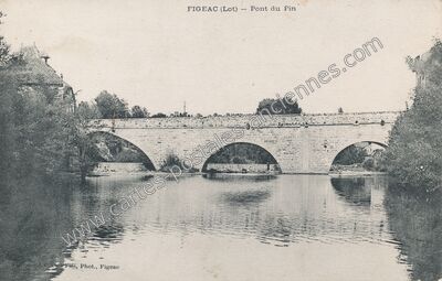 Carte postale ancienne Pont du Pin — Figeac (Lot)