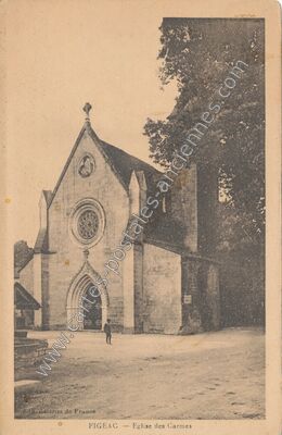 Carte postale ancienne Eglise des Carmes — Figeac (Lot)