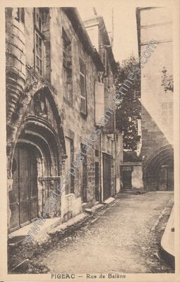 Carte postale ancienne Rue de Balène — Figeac (Lot)