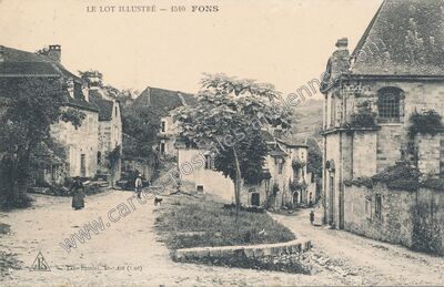 Carte postale ancienne Le Lot illustré — Fons (Lot)