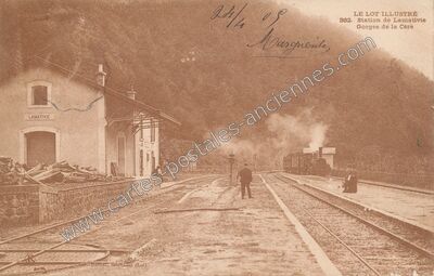 Carte postale ancienne Station de Lamativie, Gorges de la Cère — Lamativie (Lot)