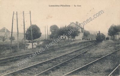 Carte postale ancienne La Gare — Lamothe-Fénelon (Lot)
