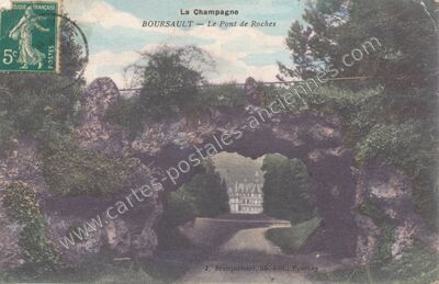 Carte postale ancienne Le Pont de Roches — Boursault (Marne)