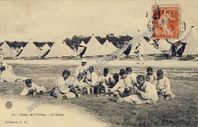 Carte postale ancienne Camp de Chalons — Châlons-en-Champagne (Marne)