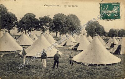 Carte postale ancienne Camp de chalons — Châlons-en-Champagne (Marne)