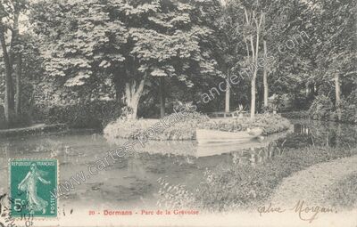 Carte postale ancienne Parc de la Gravoise — Dormans (Marne)
