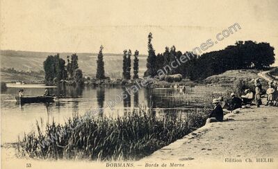 Carte postale ancienne Bords de Marne — Dormans (Marne)