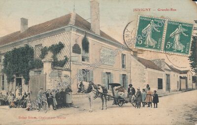 Carte postale ancienne Grande-Rue — Juvigny (Marne)