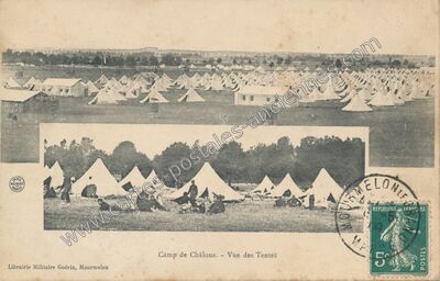 Carte postale ancienne Camp de Chalons — Mourmelon-le-Grand (Marne)