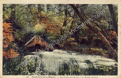 Carte postale ancienne Les bords du Cheneu - Le Moulin Bayard — Mourmelon-le-Grand (Marne)