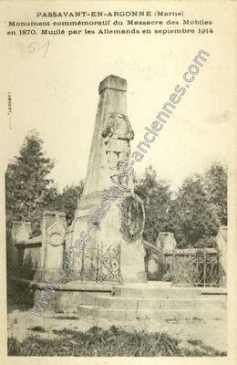 Carte postale ancienne Passavant-en-Argonne