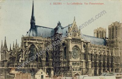 Carte postale ancienne Cathedrale de Reims — Reims (Marne)
