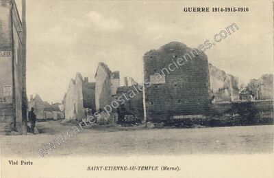 Carte postale ancienne St Etienne au Temple — Saint-Étienne-au-Temple (Marne)
