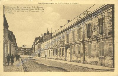 Carte postale ancienne Gendarmerie Nationale — Sainte-Menehould (Marne)