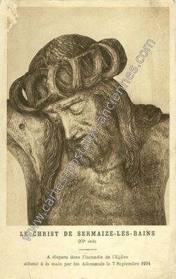 Carte postale ancienne Le Christ — Sermaize-les-Bains (Marne)