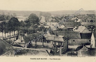 Carte postale ancienne Vue Générale — Tours-sur-Marne (Marne)