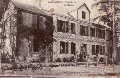 Carte postale ancienne Le Château — Verrières (Marne)