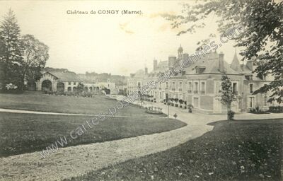 Carte postale ancienne Château — Congy (Marne)
