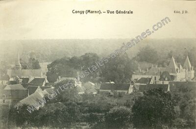 Carte postale ancienne Vue Générale — Congy (Marne)