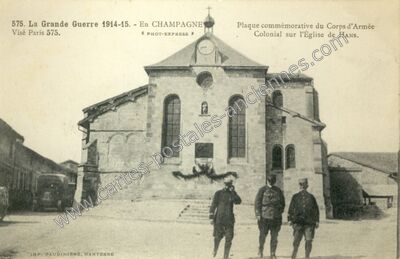 Carte postale ancienne La Grande Guerre 1914-15 — Hans (Marne)