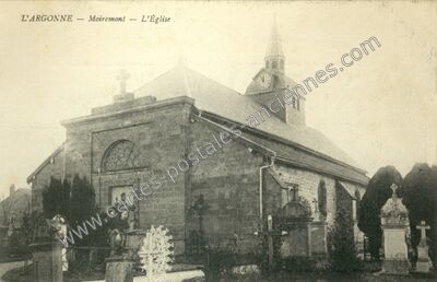 Carte postale ancienne L'Église — Moiremont (Marne)