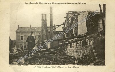 Carte postale ancienne La Grande Guerre en Champagne-Argonne-Meuse — La Neuville-au-Pont (Marne)