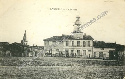 Carte postale ancienne La Mairie — Possesse (Marne)