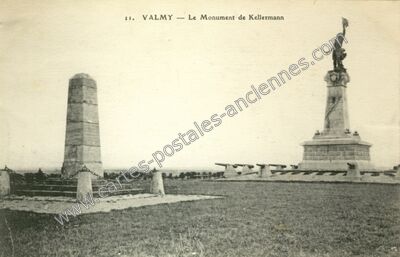 Carte postale ancienne Le Monument de Kellermann — Valmy (Marne)