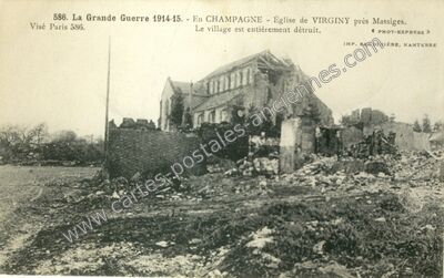 Carte postale ancienne La Grande Guerre 1914-15. - En CHAMPAGNE — Virginy (Marne)
