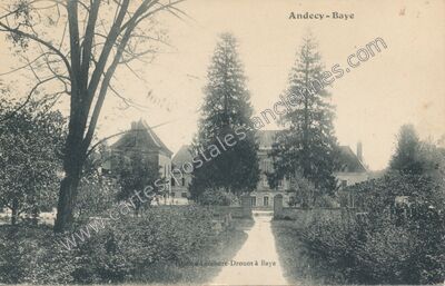 Carte postale ancienne Andecy — Baye (Marne)