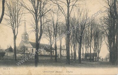 Carte postale ancienne L'Eglise — Chaltrait (Marne)