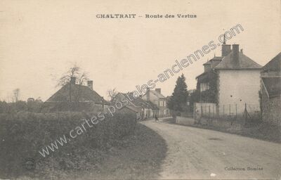 Carte postale ancienne Route des Vertus — Chaltrait (Marne)