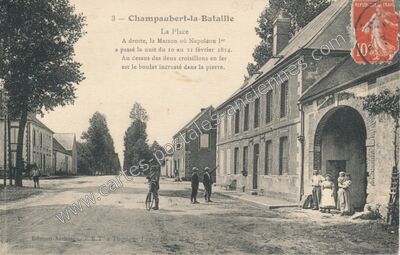 Carte postale ancienne La Place — Champaubert (Marne)