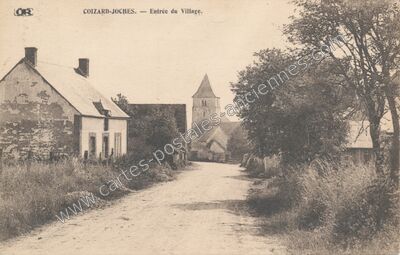 Carte postale ancienne Entrée du Village — Coizard-Joches (Marne)