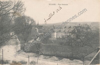 Carte postale ancienne Vue Générale — Étoges (Marne)