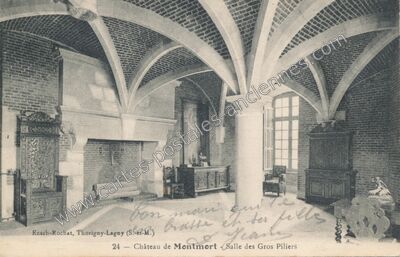 Carte postale ancienne Chateau de Montmort — Montmort-Lucy (Marne)